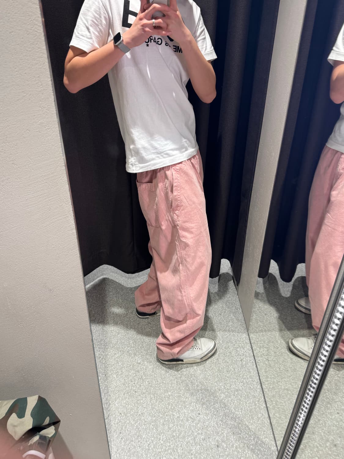 자라 워시드 캔버스 와이드 팬츠 XL (34) 상품이미지1