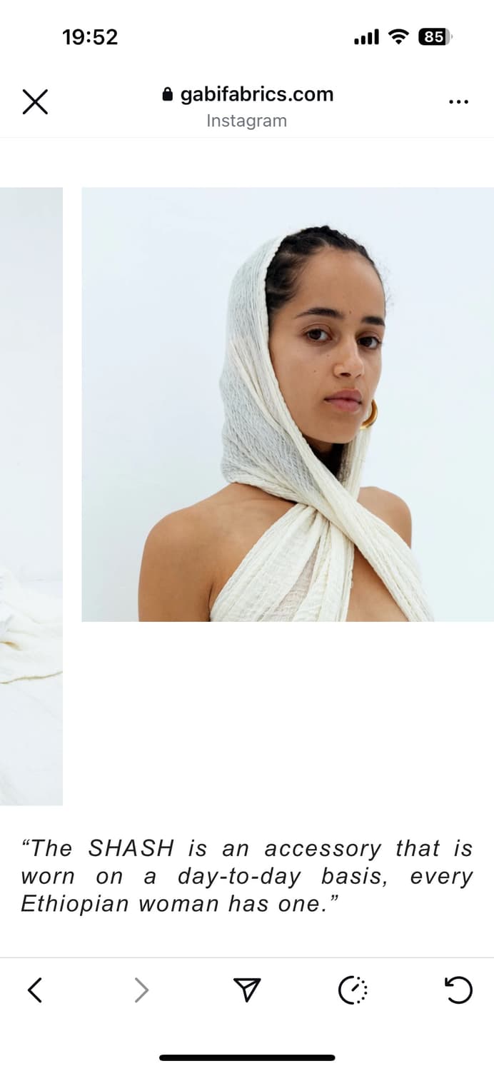 gabi fabrics shash scarf (raw_ivory) 상품이미지1