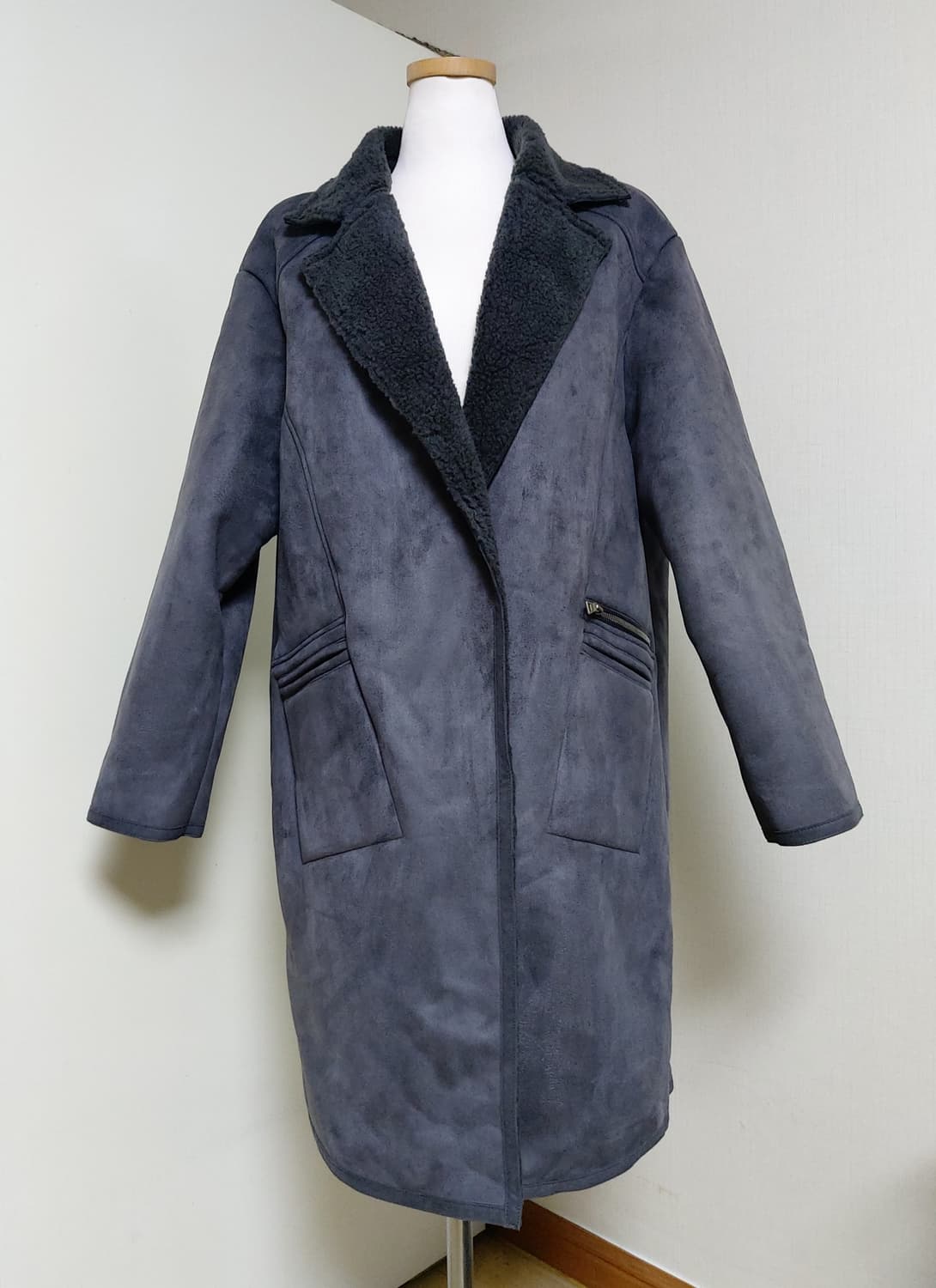 Sweet Soup 스웨이드 롱 코트 95(77사이즈)새상품

 상품이미지1