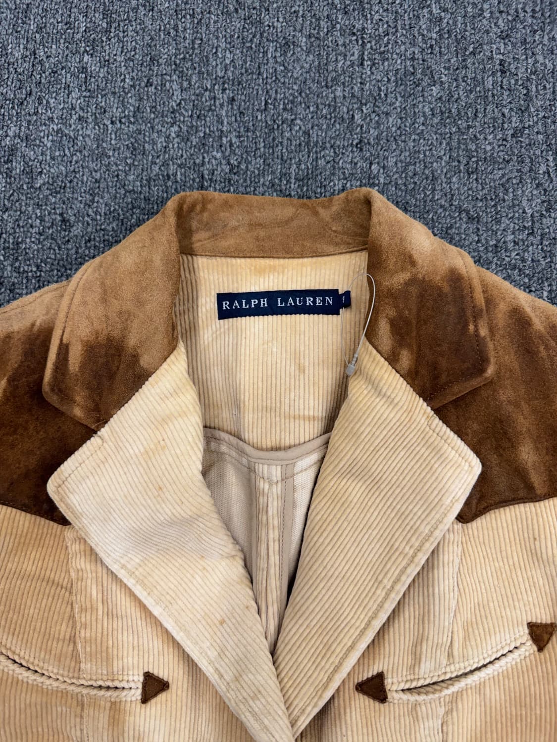 9)랄프로렌 빈티지 웨스턴 코듀로이 가죽패치 여성 블레이저 자켓 상품이미지3