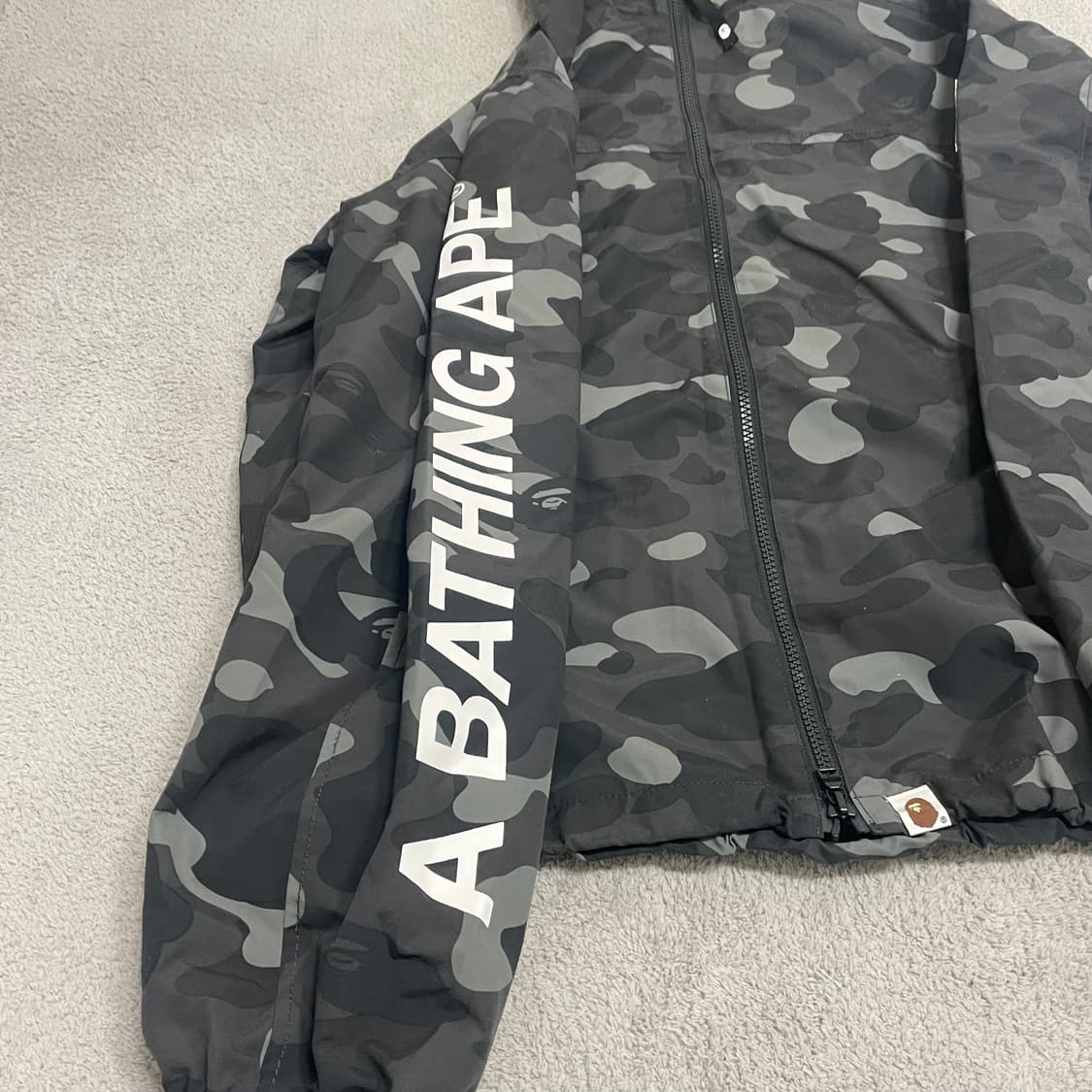 M) 베이프 블랙 카모 흑계 바람막이 윈드브레이커 자켓 상품이미지3