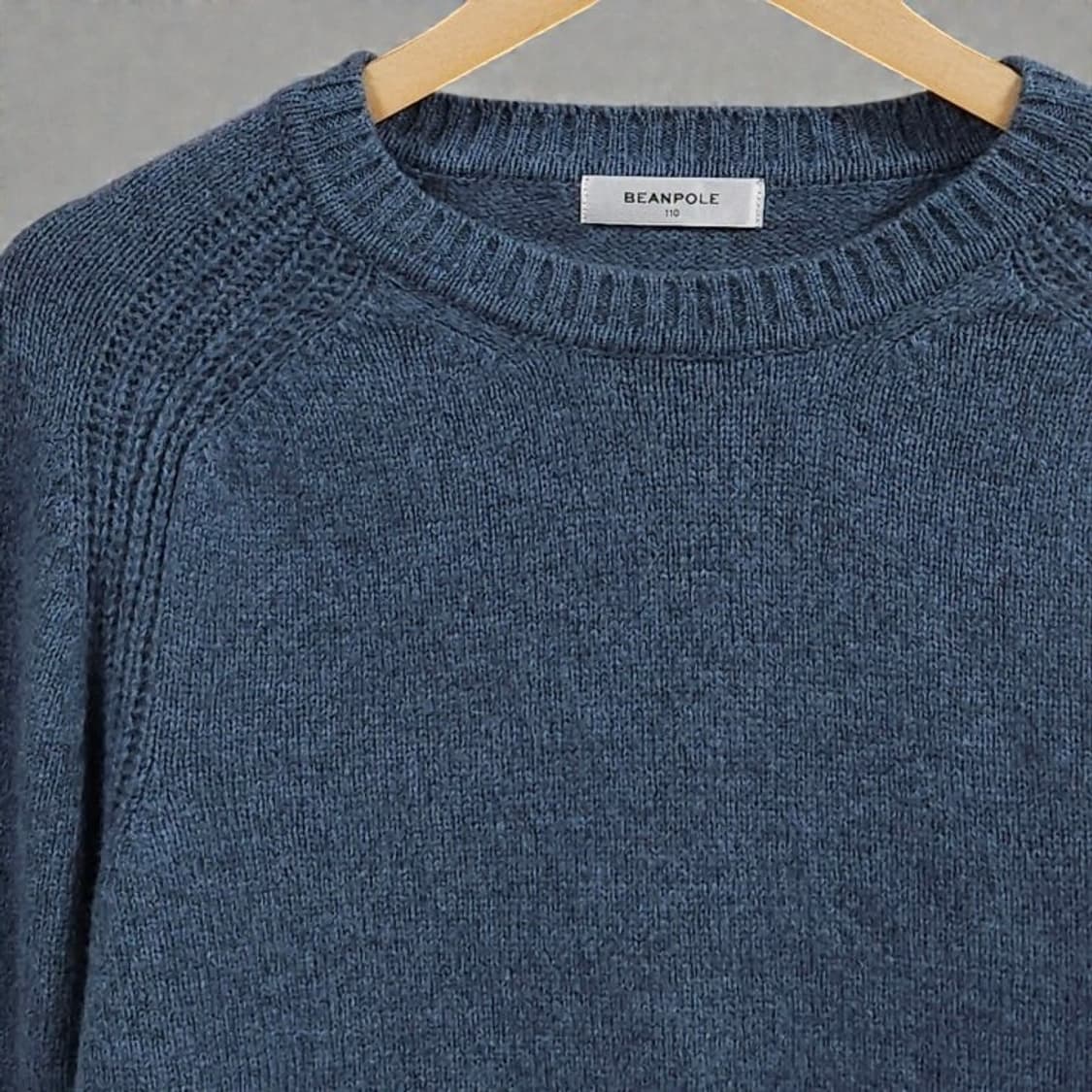 110)BEANPOLE 빈폴 울 니트 스웨터 블루그레이 상품이미지2