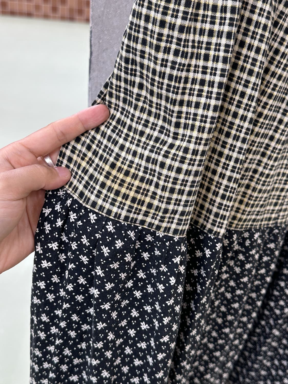 check flower cancan long skirt 상품이미지5