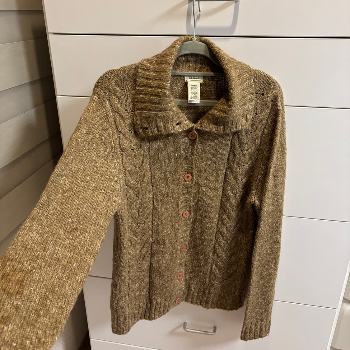 L.L.Bean 울혼방 케이블 니트 가디건 상품이미지2