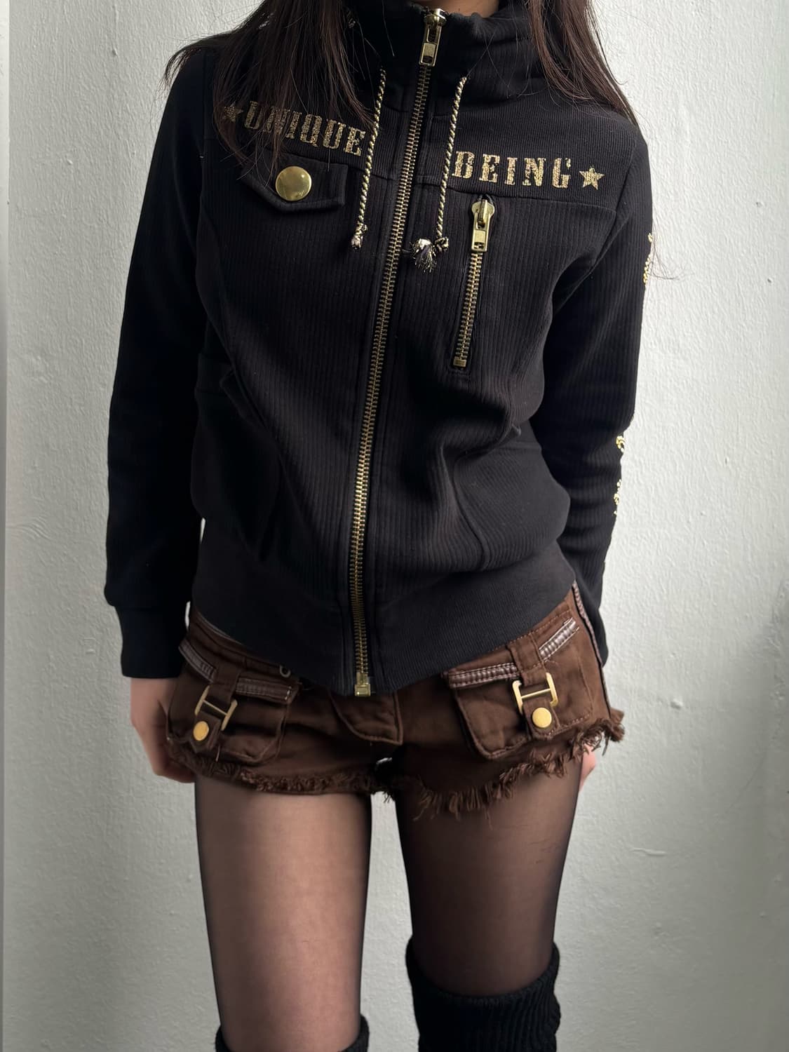 Vintage Black Lettering Jacket 상품이미지1