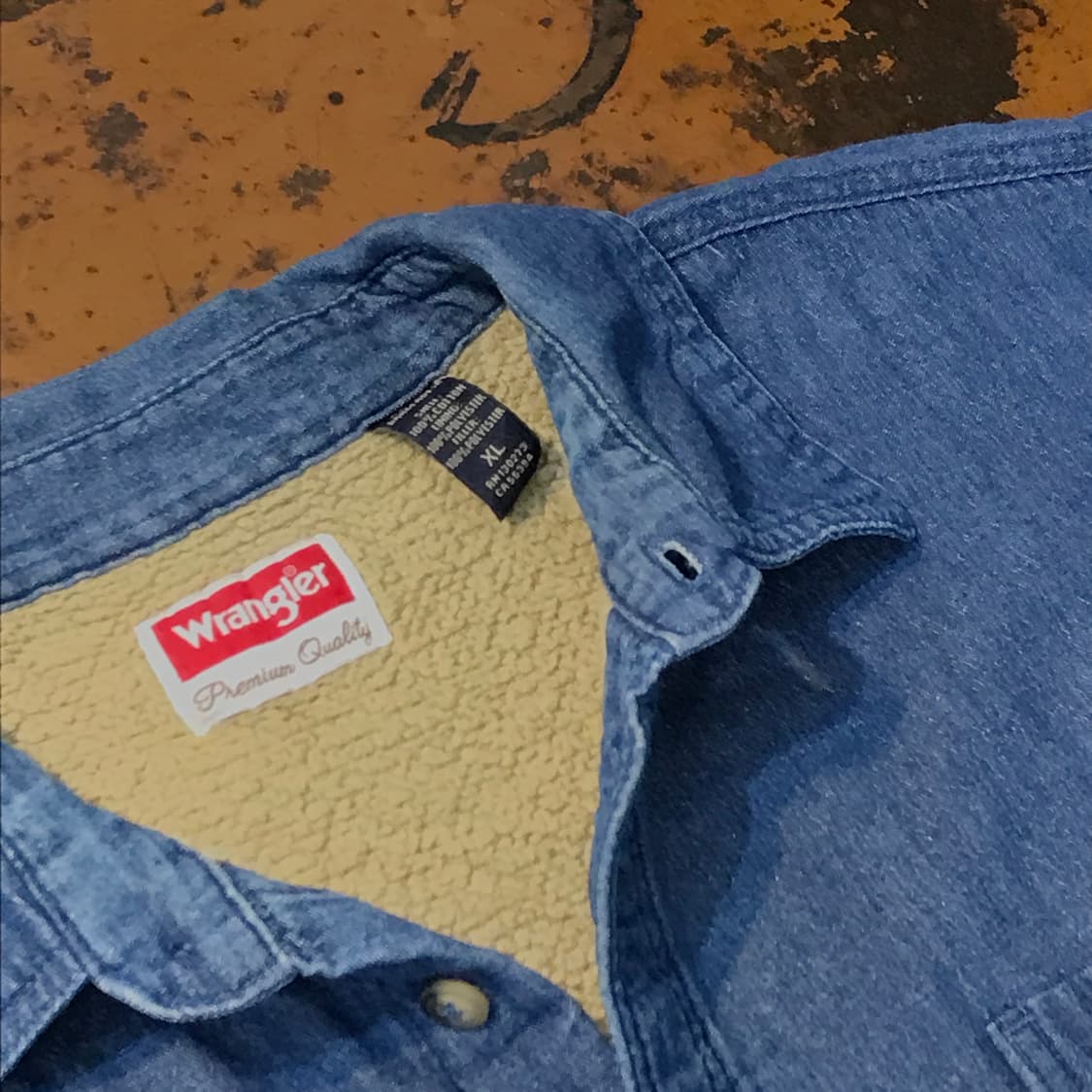 랭글러 투포켓 중청 데님 양털 셰르파 자켓 남성 115 빅사이즈  상품이미지4