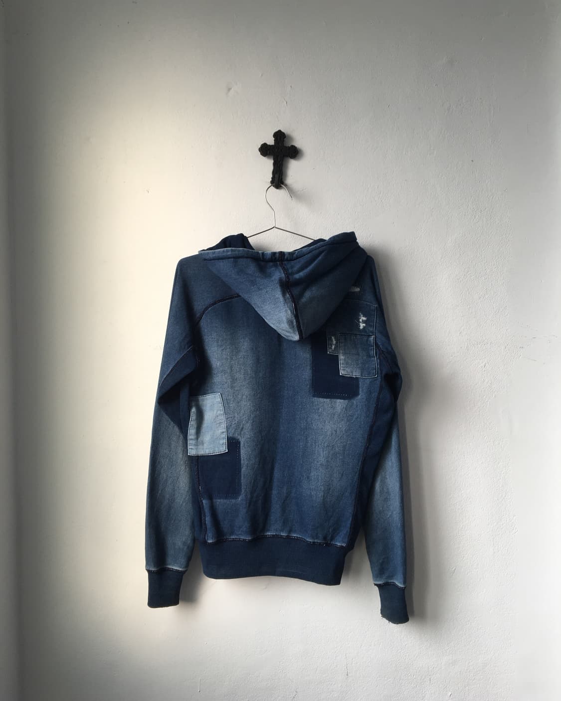 Patch damage point hood zip up 상품이미지3