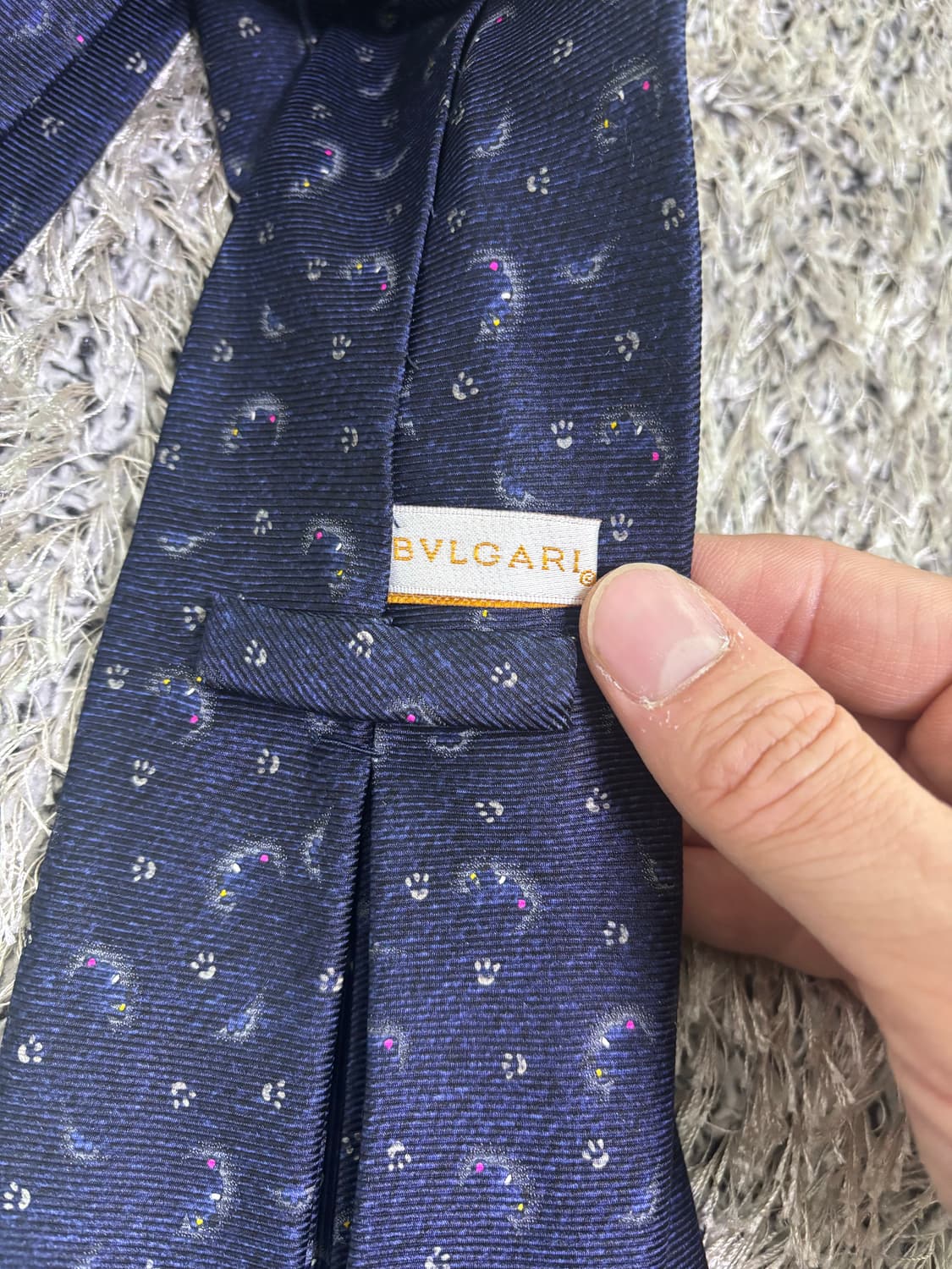 이태리제 BVLGARI 100프로 실크 넥타이 상품이미지6