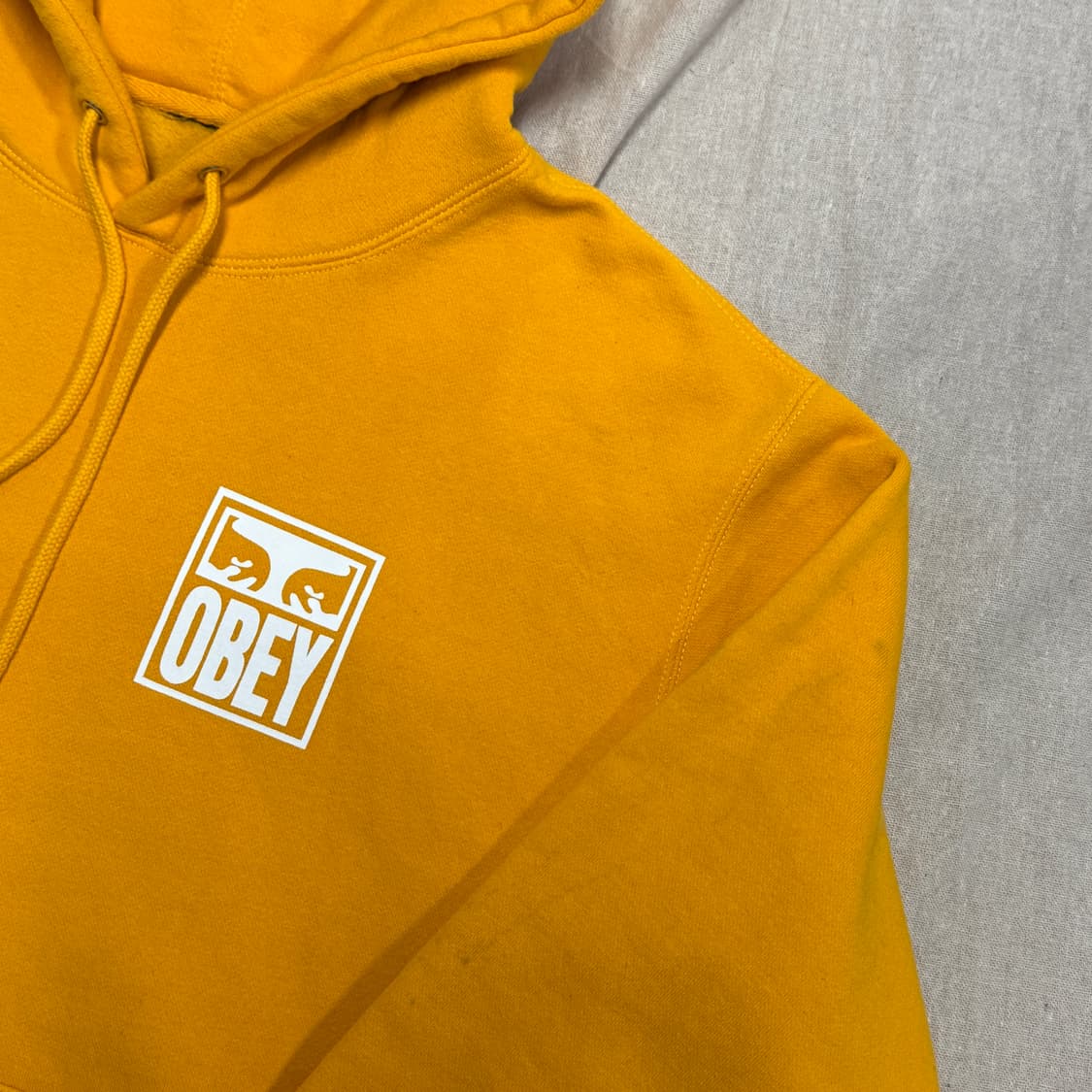 오베이 백로고 빅로고 옐로우 후드 L 상품이미지3