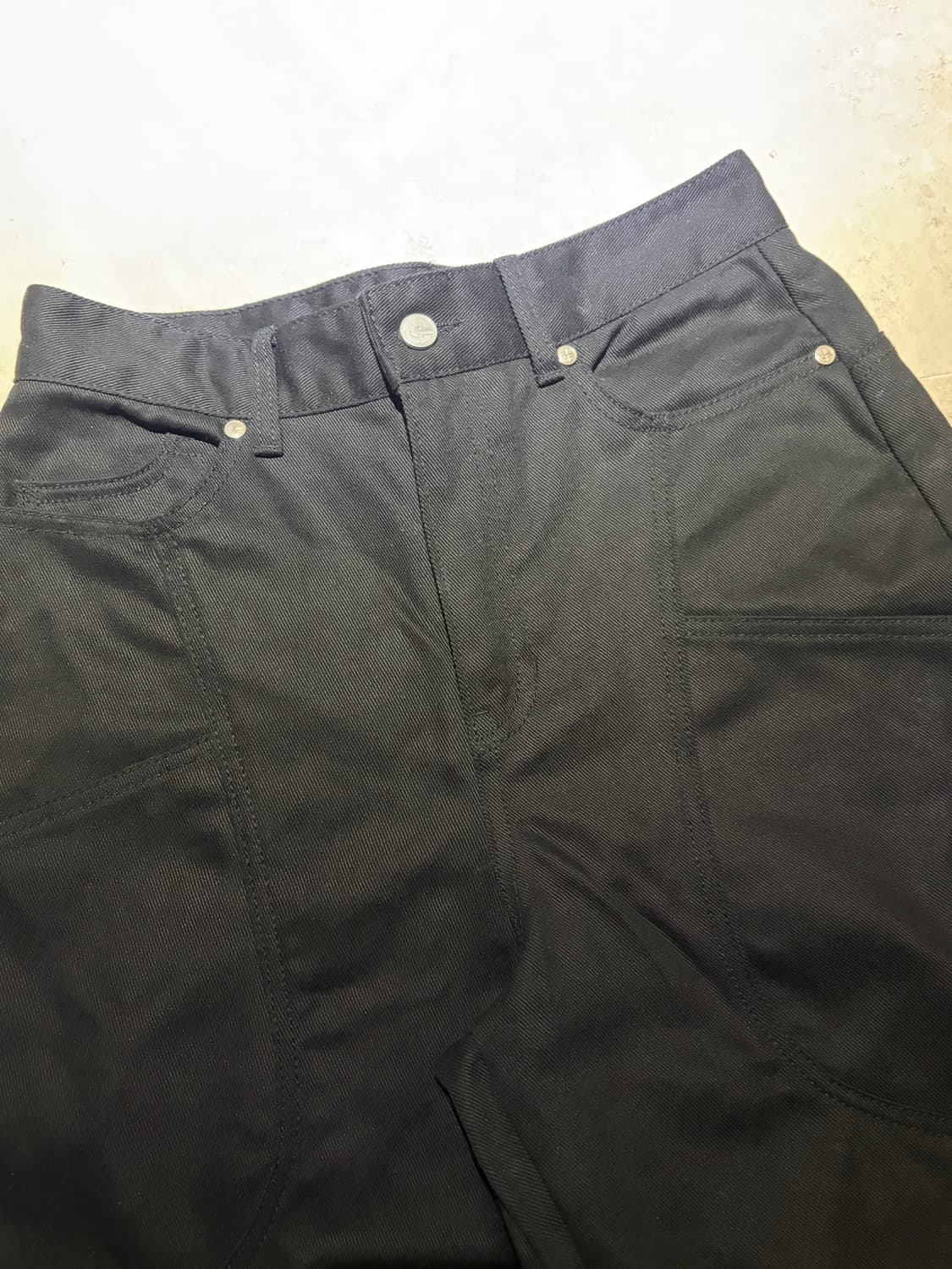 [0]아이돈워너셀 Dimension 트윌 팬츠 블랙 상품이미지3