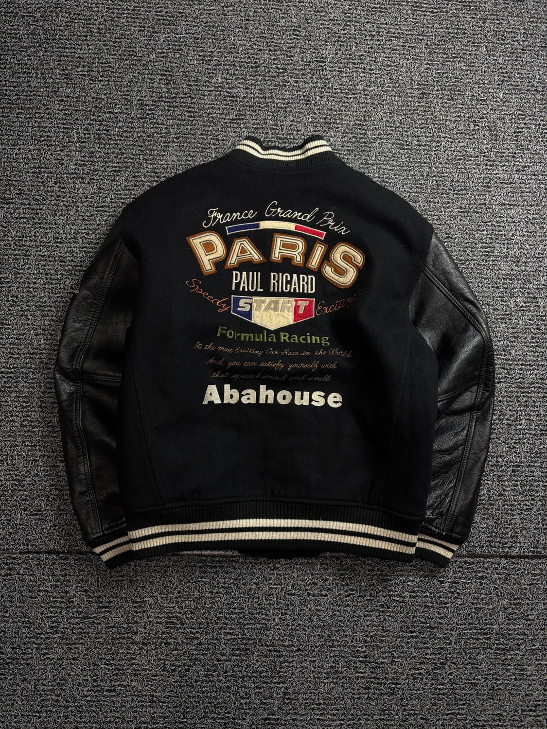 USA 오리지날 빈티지 빅로고 소가죽 울 바시티 자켓 1537 상품이미지4