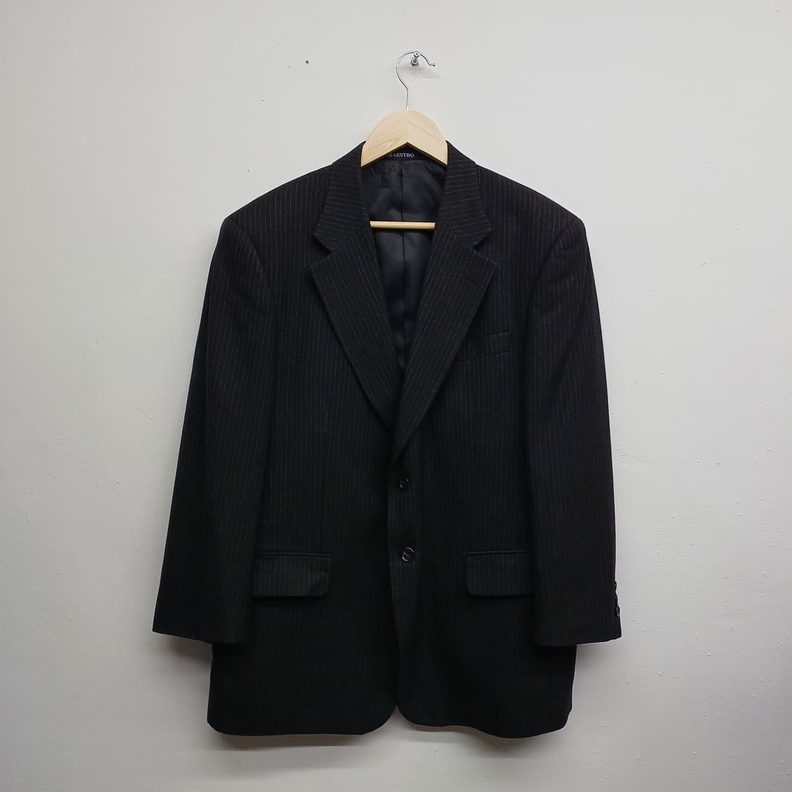 마에스트로 스트라이트 투버튼 블레이저 울  자켓 100 상품이미지1