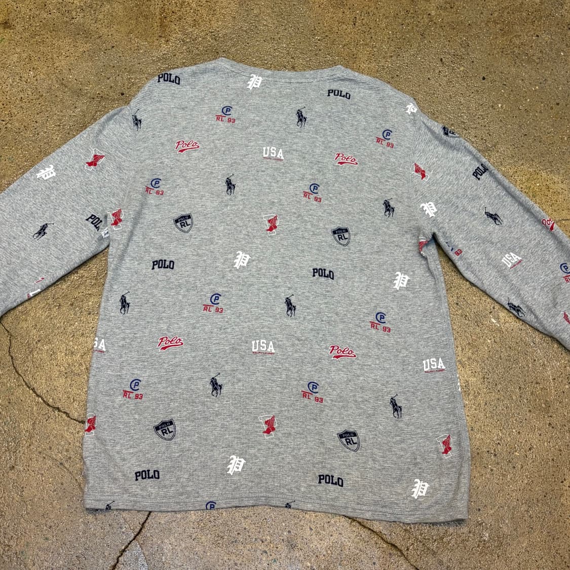 미국 빈티지 폴로랄프로렌 와플면 롱슬리브 긴팔티 상품이미지7