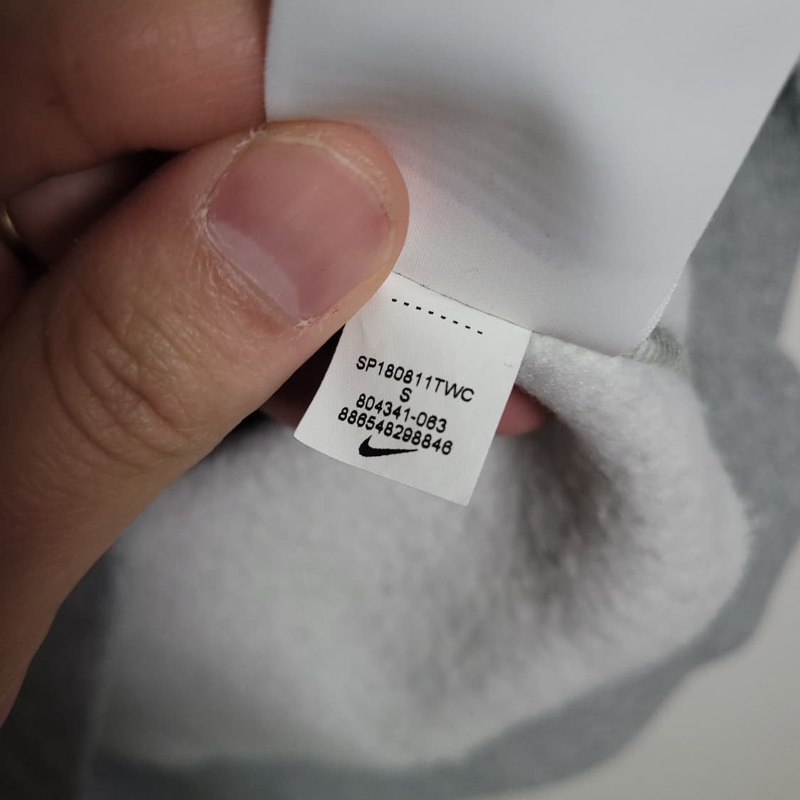 (S) NIKE 나이키 스우시 맨투맨 회색 약기모 상품이미지4