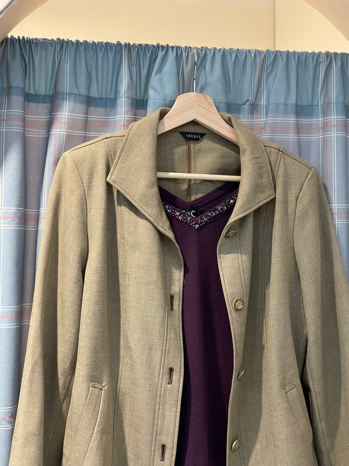 일본빈티지 비즈브이넥 니트 상품이미지4