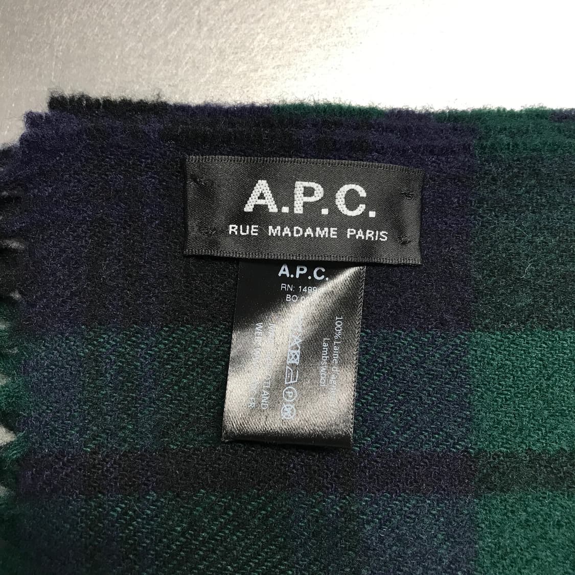 APC 아페쎄 체크 머플러 상품이미지4