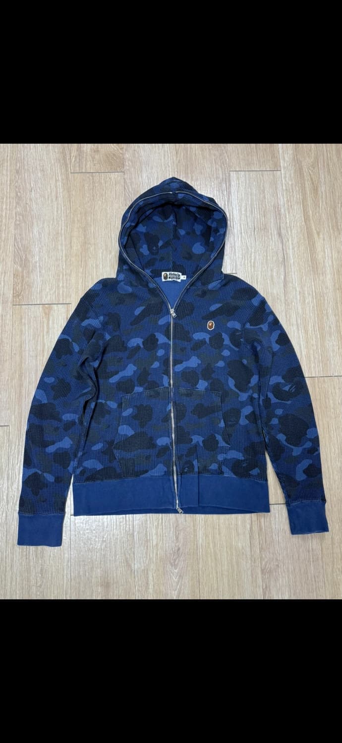 베이프 네이비 카모 후드집업 상품이미지1