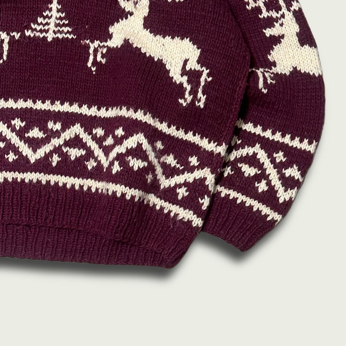 빈티지 버건디 코위찬 니트 상품이미지3