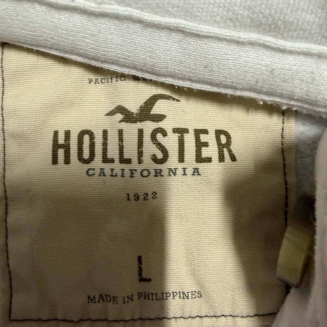 홀리스터 화이트 7부 집업 자켓 L 상품이미지3