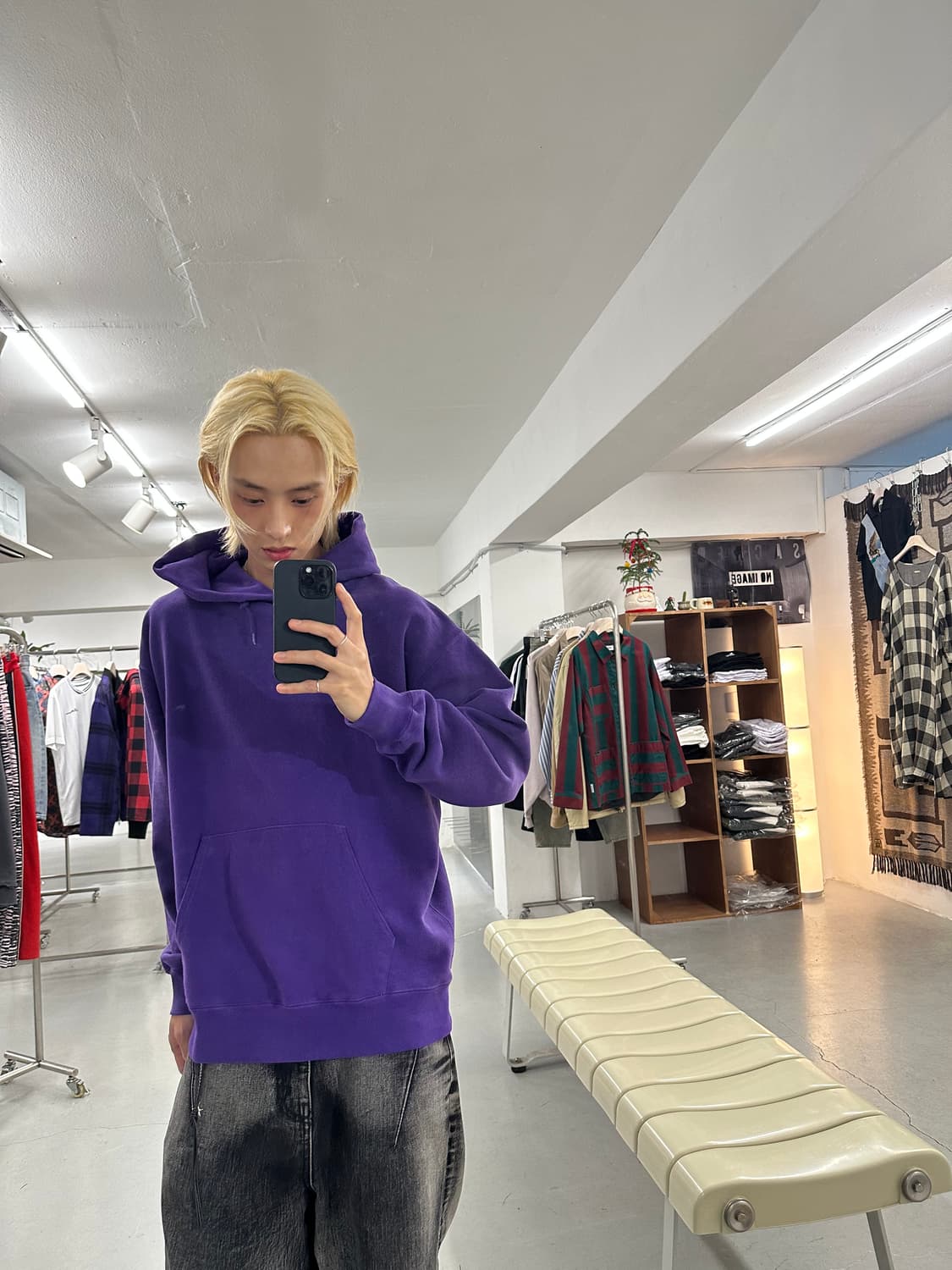 빔즈 BEAMS Fade Loose Hoodie 상품이미지1