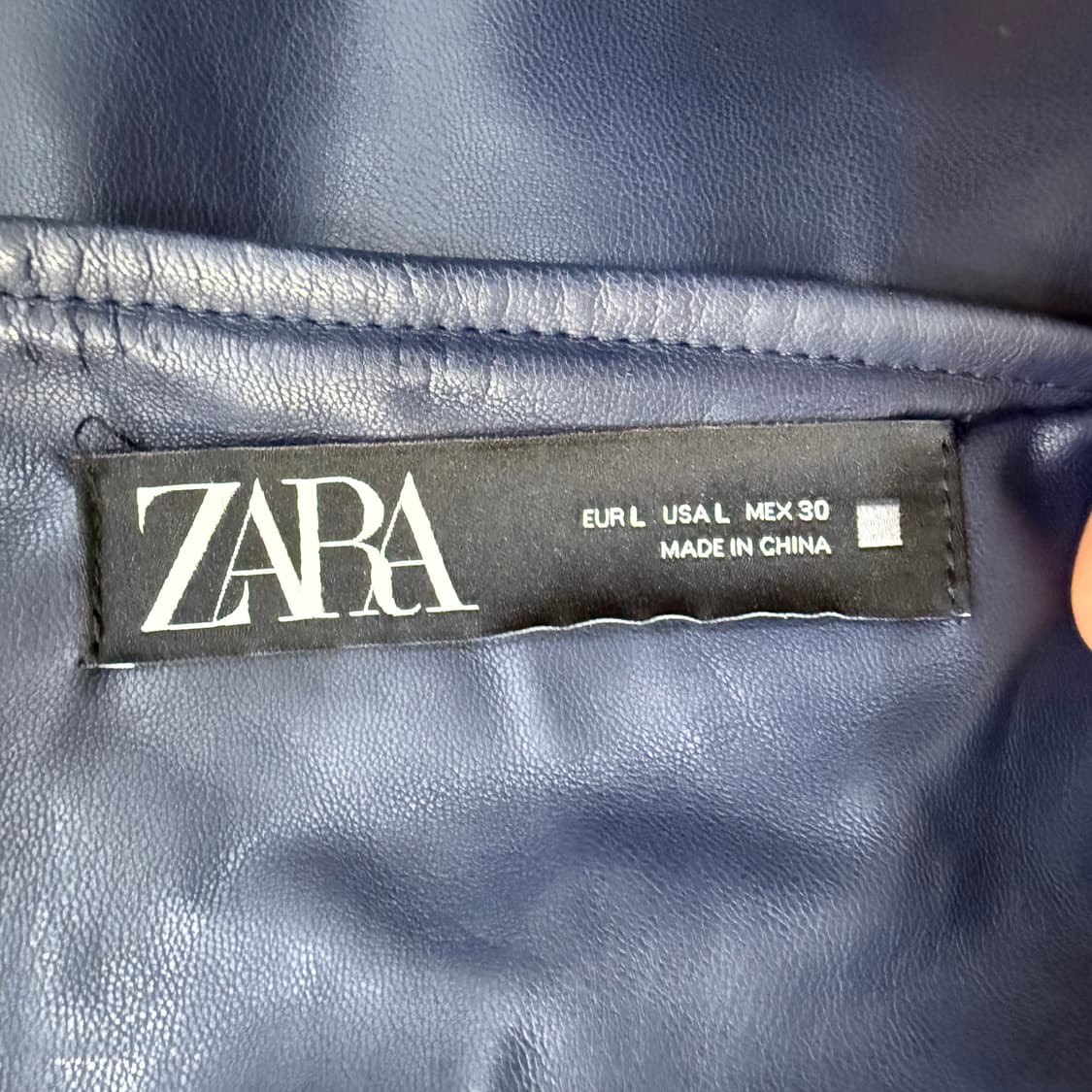 L 자라 네이비 가죽 자켓 0413T 상품이미지3