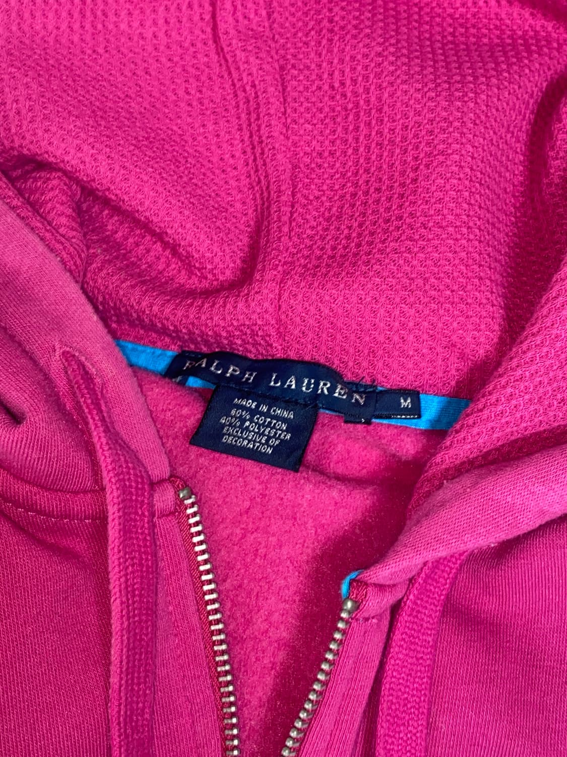 폴로 랄프로렌 빅 포니 후드집업 핑크 (M) 상품이미지5