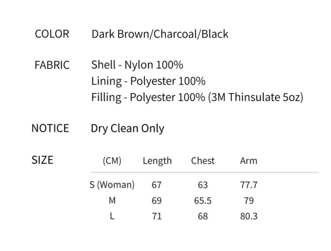 패러킷 리버시블 신슐레이트 패디드 점퍼 (차콜) 상품이미지4