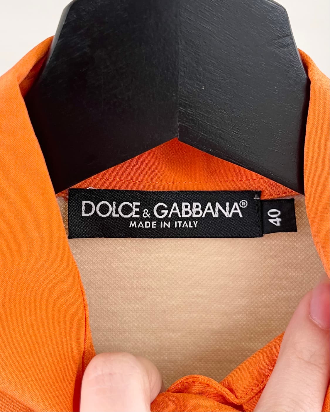 돌체 앤 가바나 베이지 앤 오렌지 롱슬리브 폴로 셔츠 상품이미지7