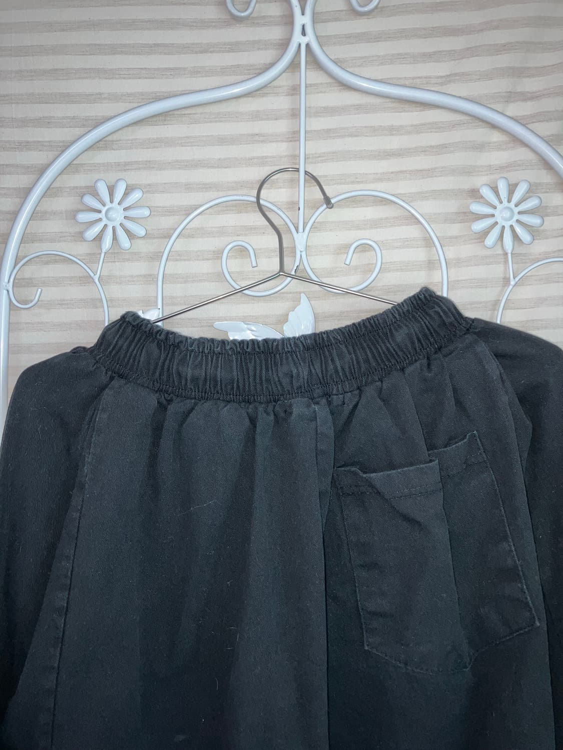 빈티지 블랙 사이드버튼 와이드 팬츠 y2k 스트릿 갸루 펑키477   상품이미지4