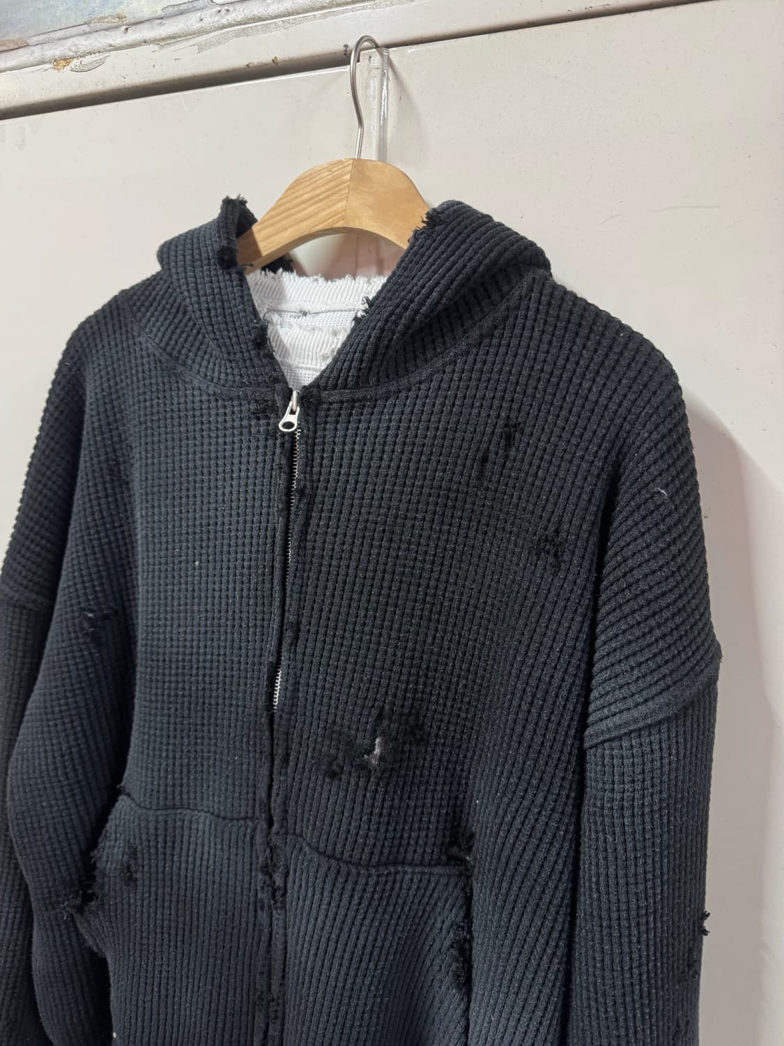 빈티지 와플 후드집업 상품이미지5