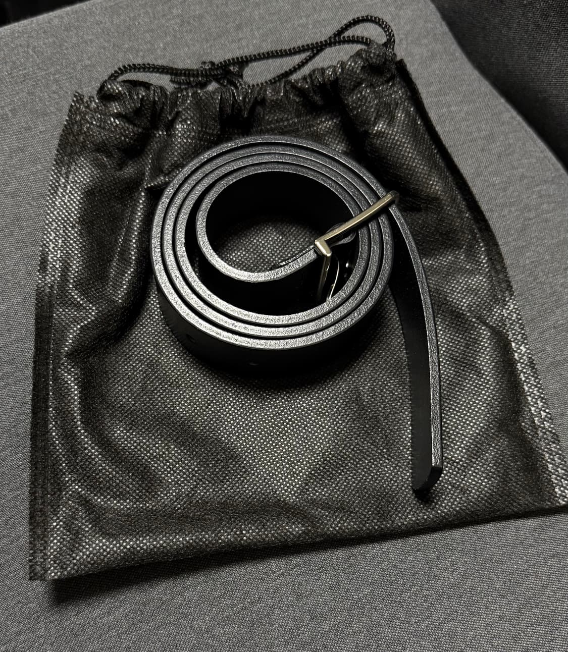 도프제이슨 심플 스퀘어 하드레더 블랙 벨트 1 상품이미지2