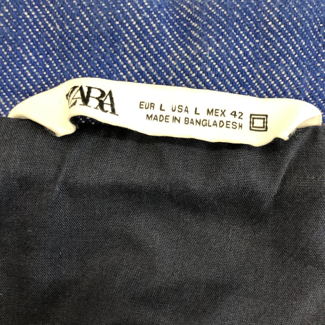 자라 린넨혼방 블루종자켓 L 상품이미지5