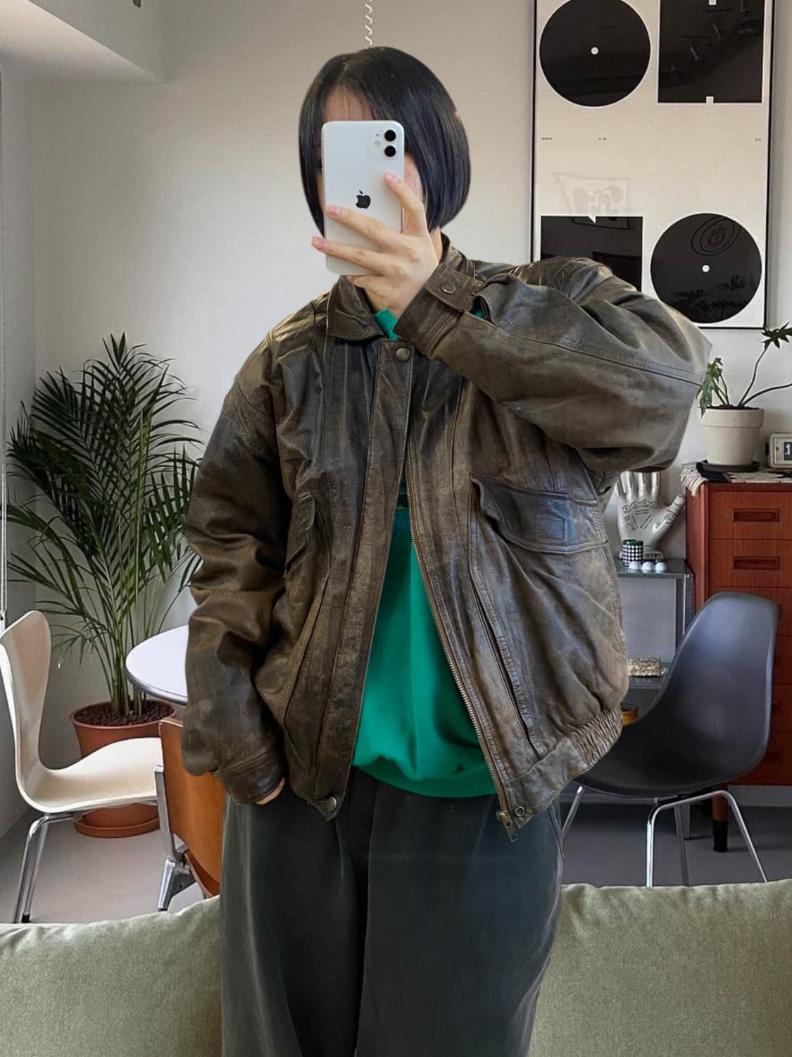 빈티지 레더 자켓 (Man L) AA0961 상품이미지2