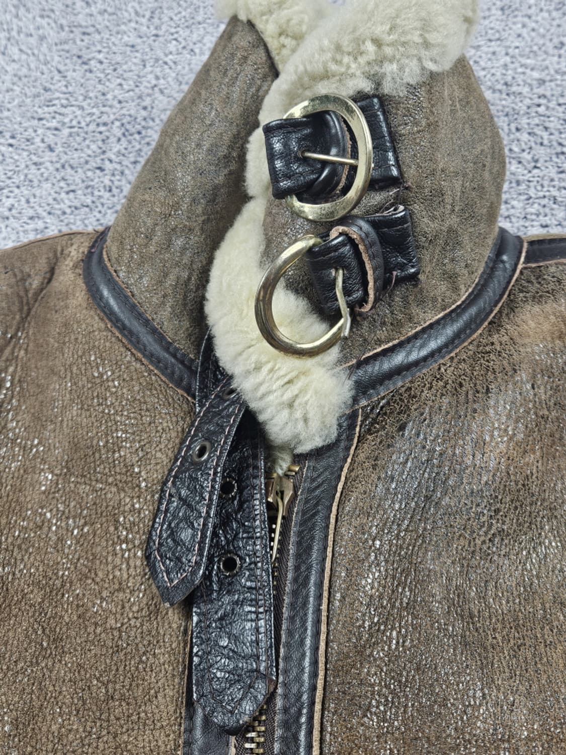 SCHOTT 쇼트 타입 B-3 플라이트 무스탕 자켓 (42)/ 10248 상품이미지9