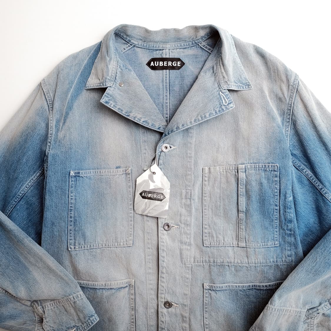AUBERGE Dino BL 44사이즈 데님 선번 블리치 자켓 오베르주 상품이미지5