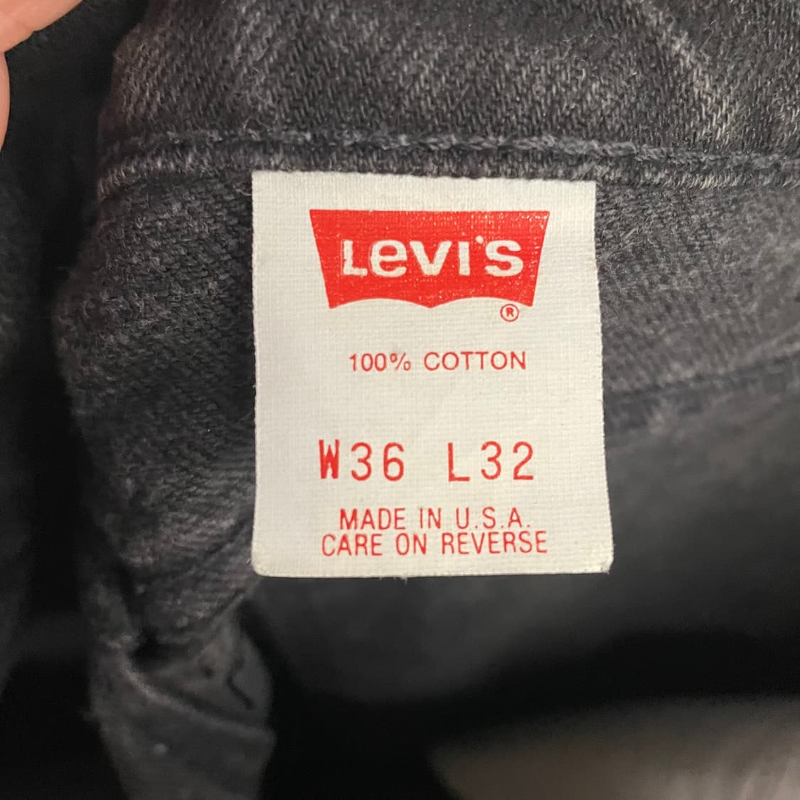 90s 리바이스 550 흑청 데님팬츠 USA 상품이미지8