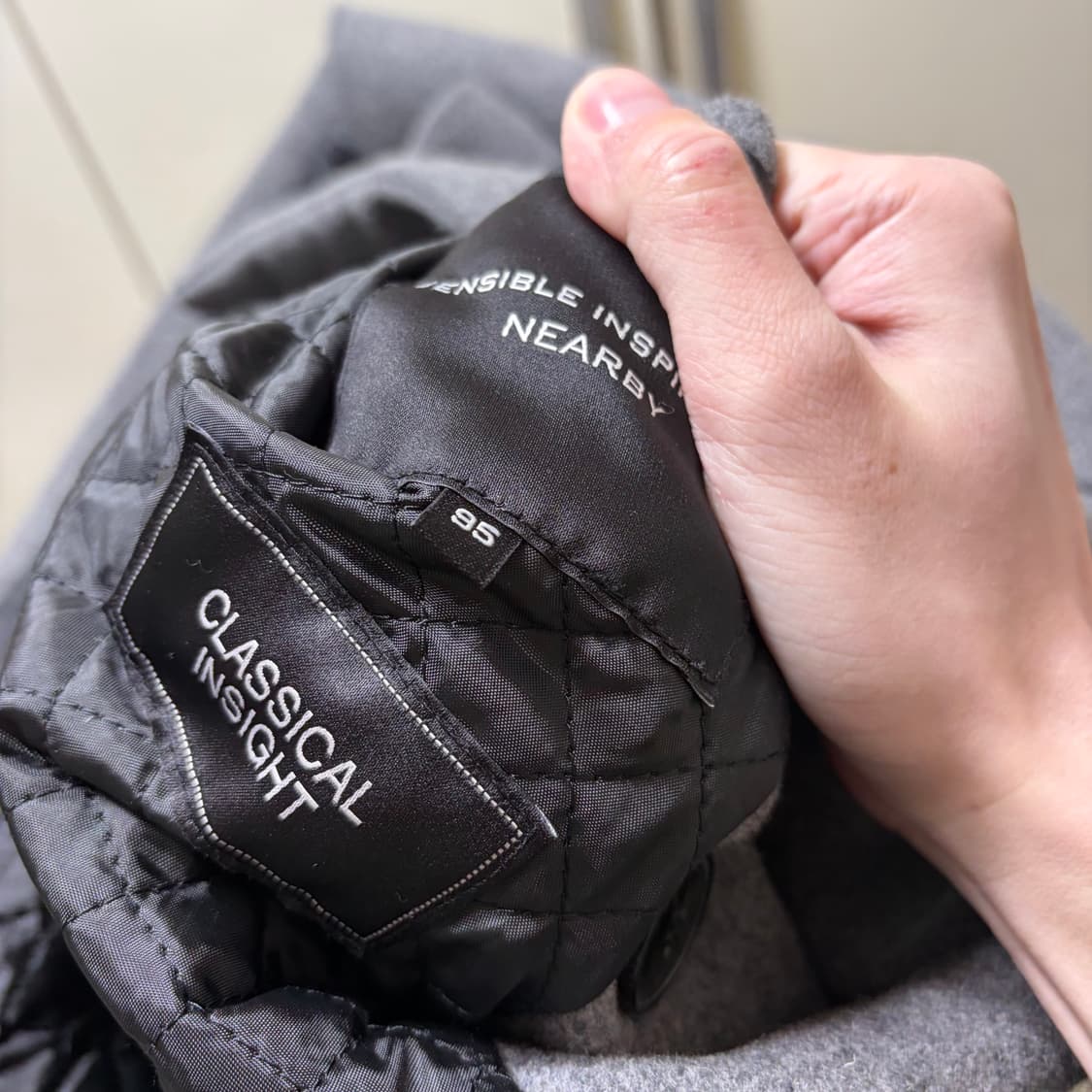 TBJ 남성 클래식 모직 누빔 더플코트 M/95  상품이미지5