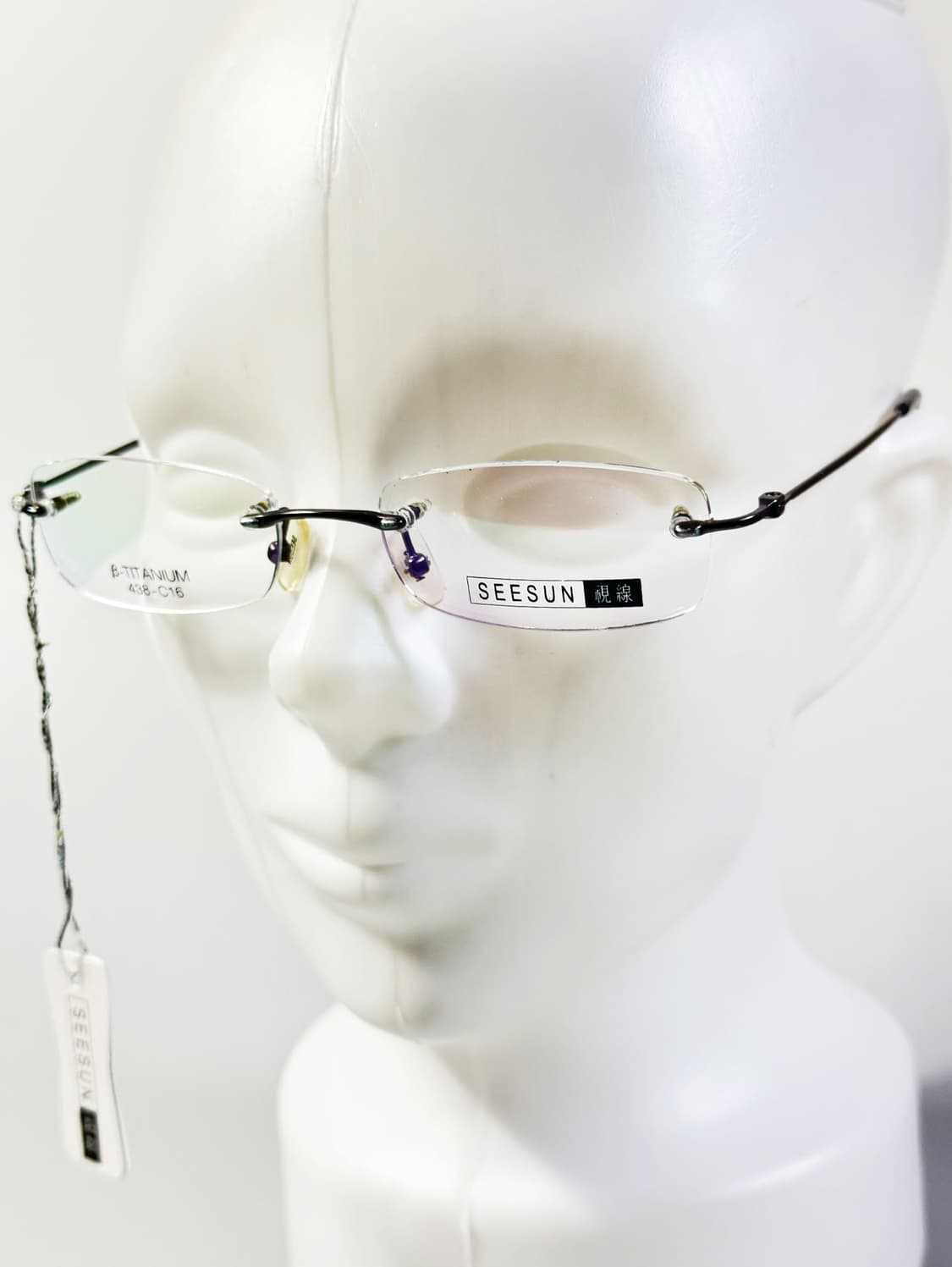 SEESUN 티타늄 무테 스퀘어 메탈 프레임 빈티지 안경 상품이미지8