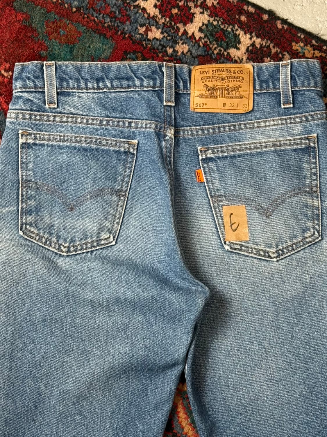 90's USA Made 빈티지 리바이스 517 오렌지탭 상품이미지6