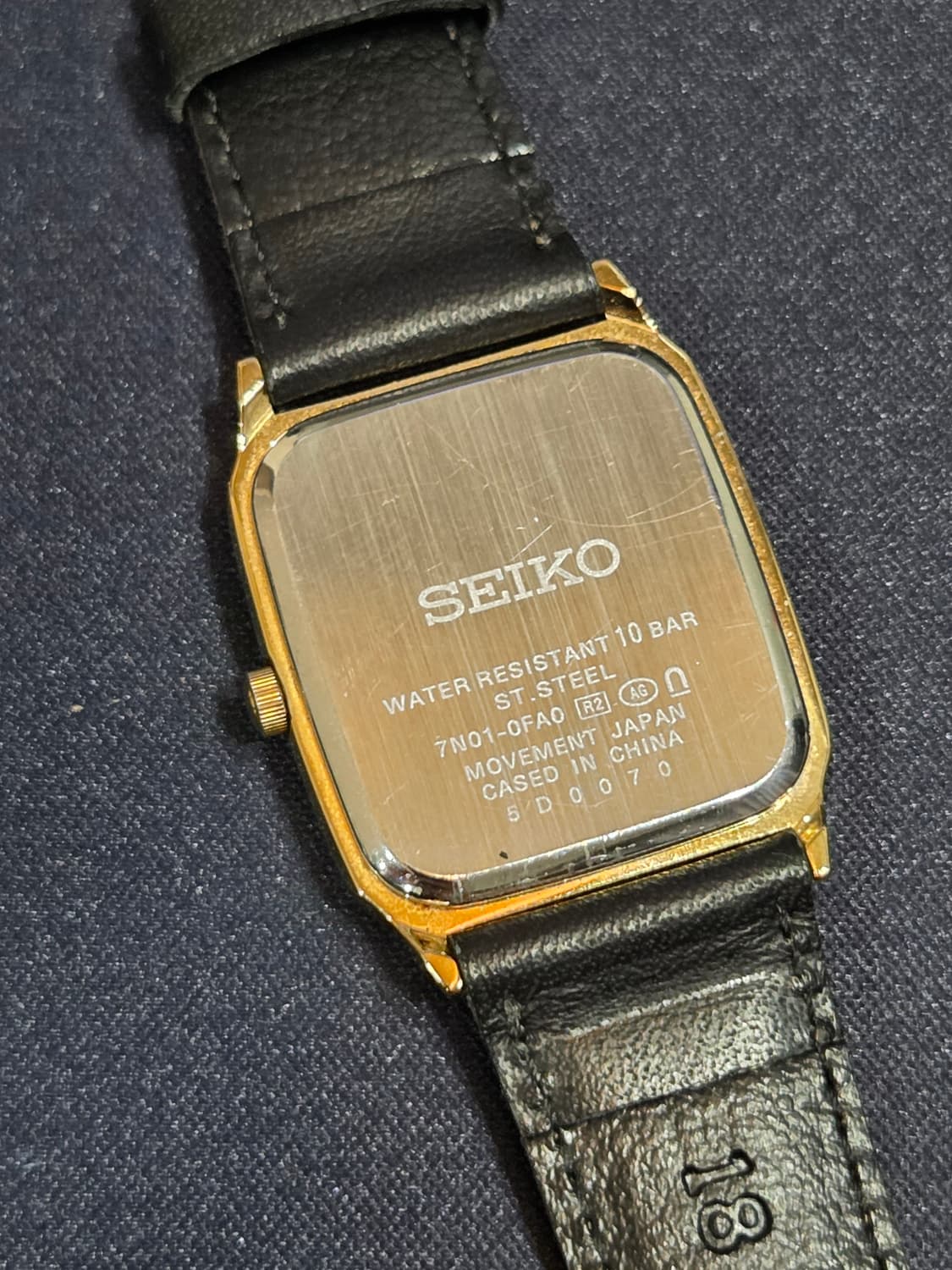 90s 빈티지 세이코 탱크 금장 샌드다이얼 상품이미지6