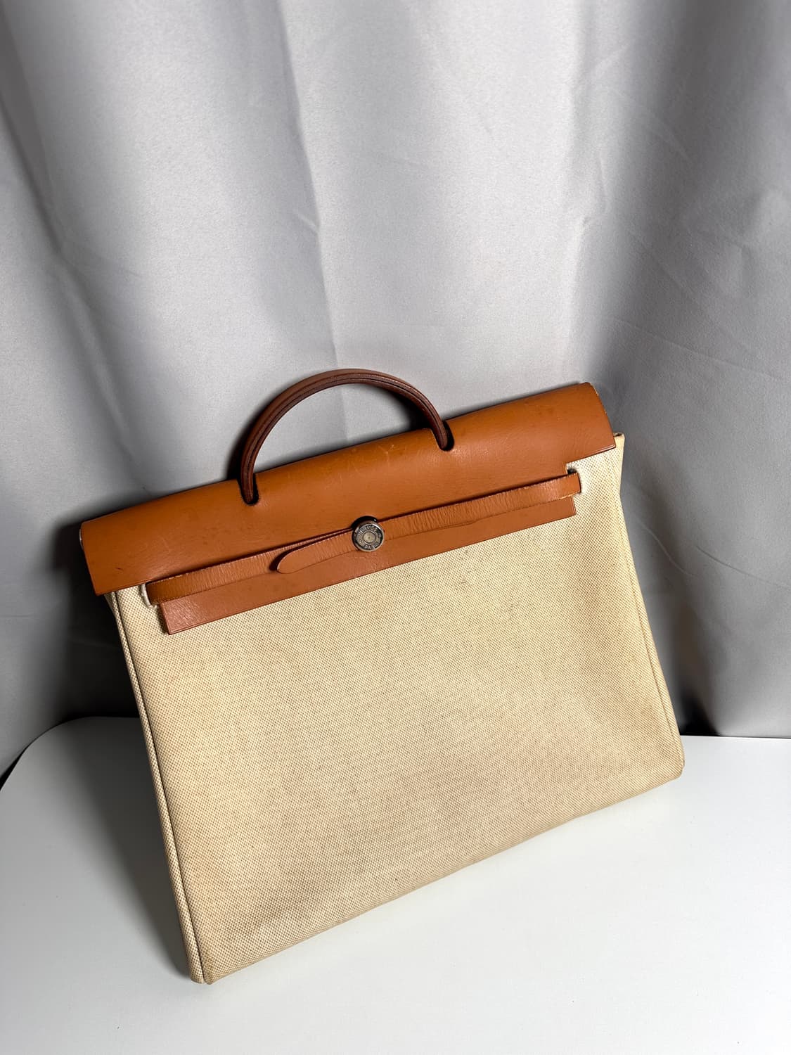 에르메스 에르백 카빈 39 베이지 & 내추럴 가죽 상품이미지10