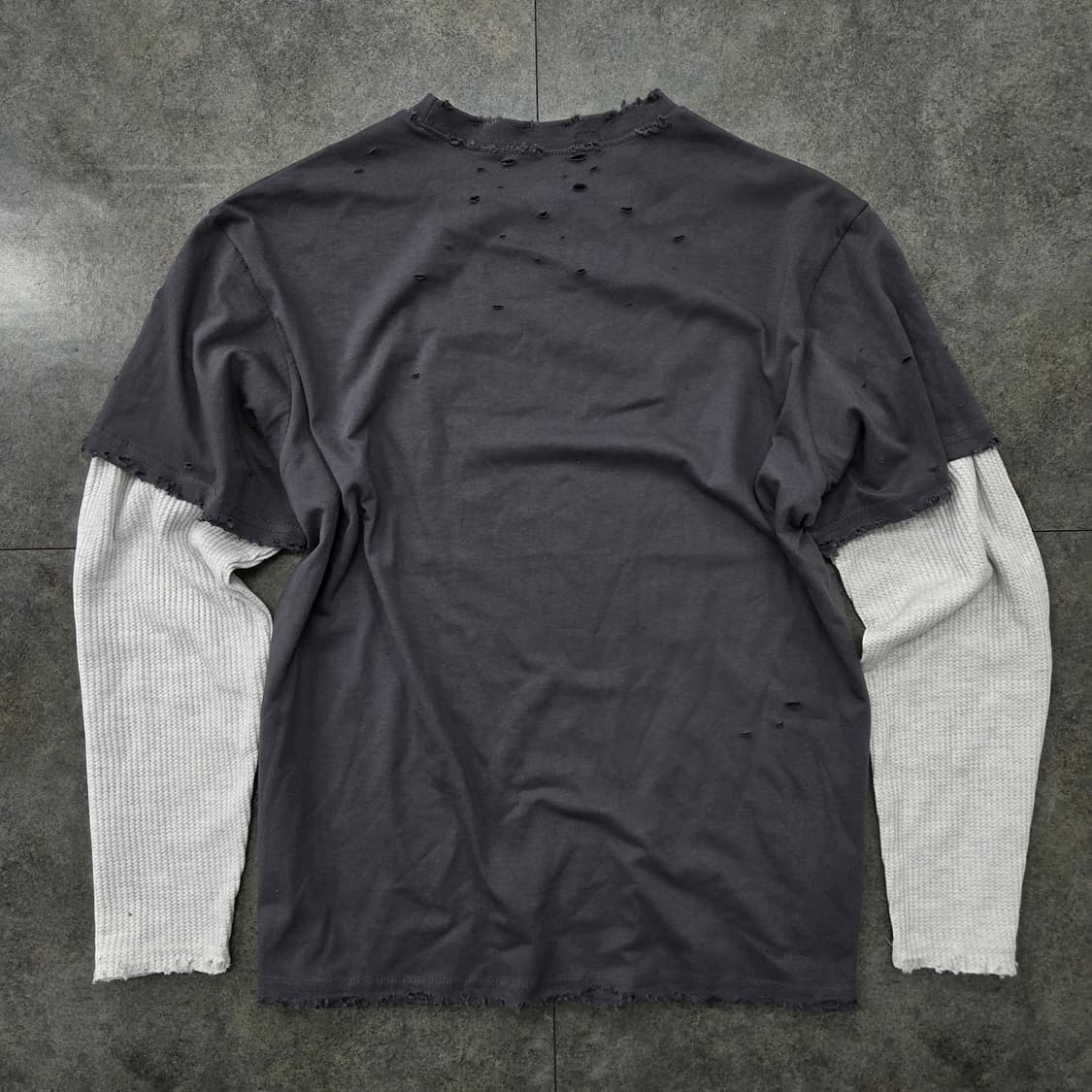 빈티지 와플 긴팔 레이어드 티셔츠 상품이미지6