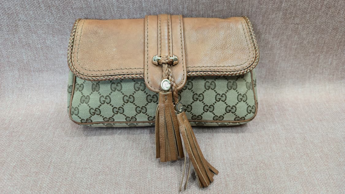[정품] 구찌 GG 캔버스 태슬 클러치 숄더 (시리얼보유) 상품이미지1