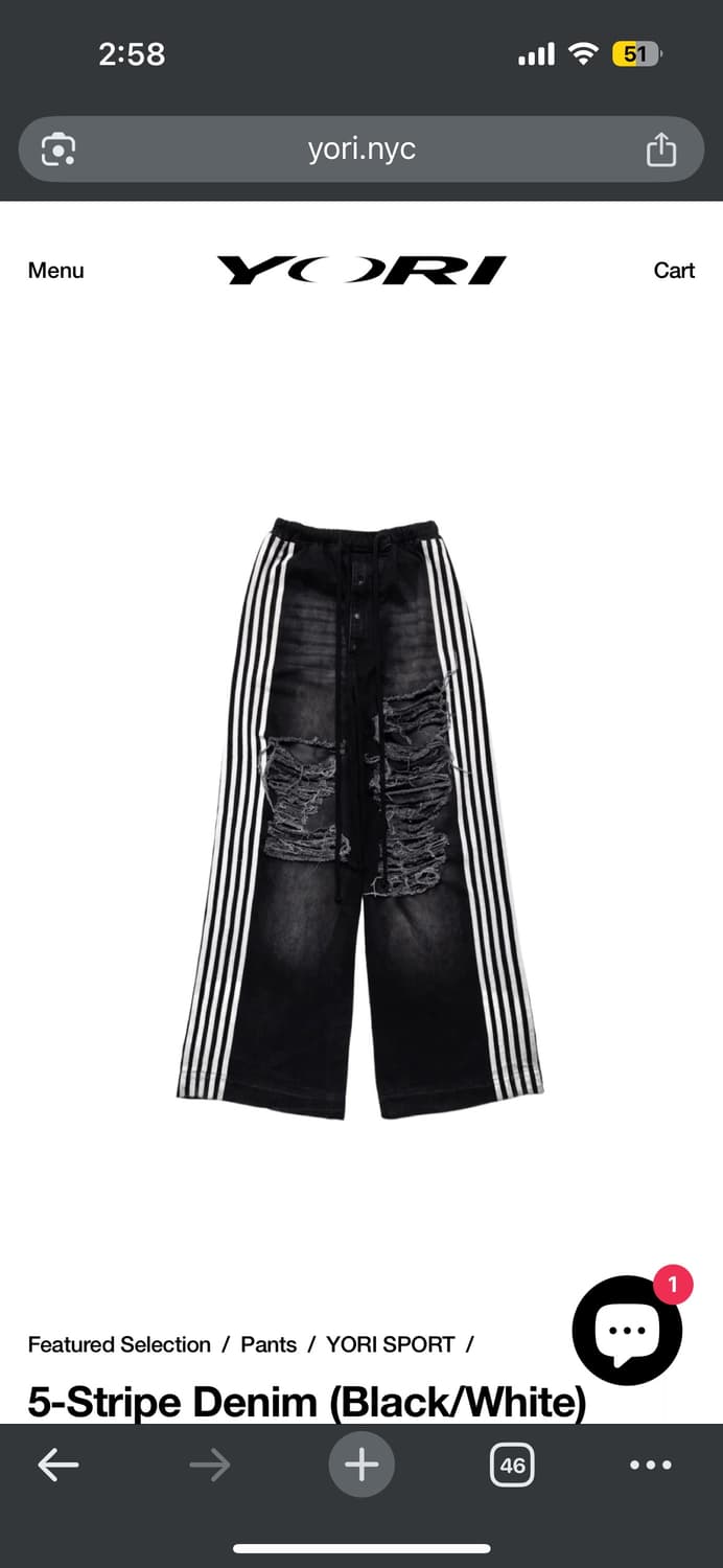 yori 5 stripe denim 상품이미지4