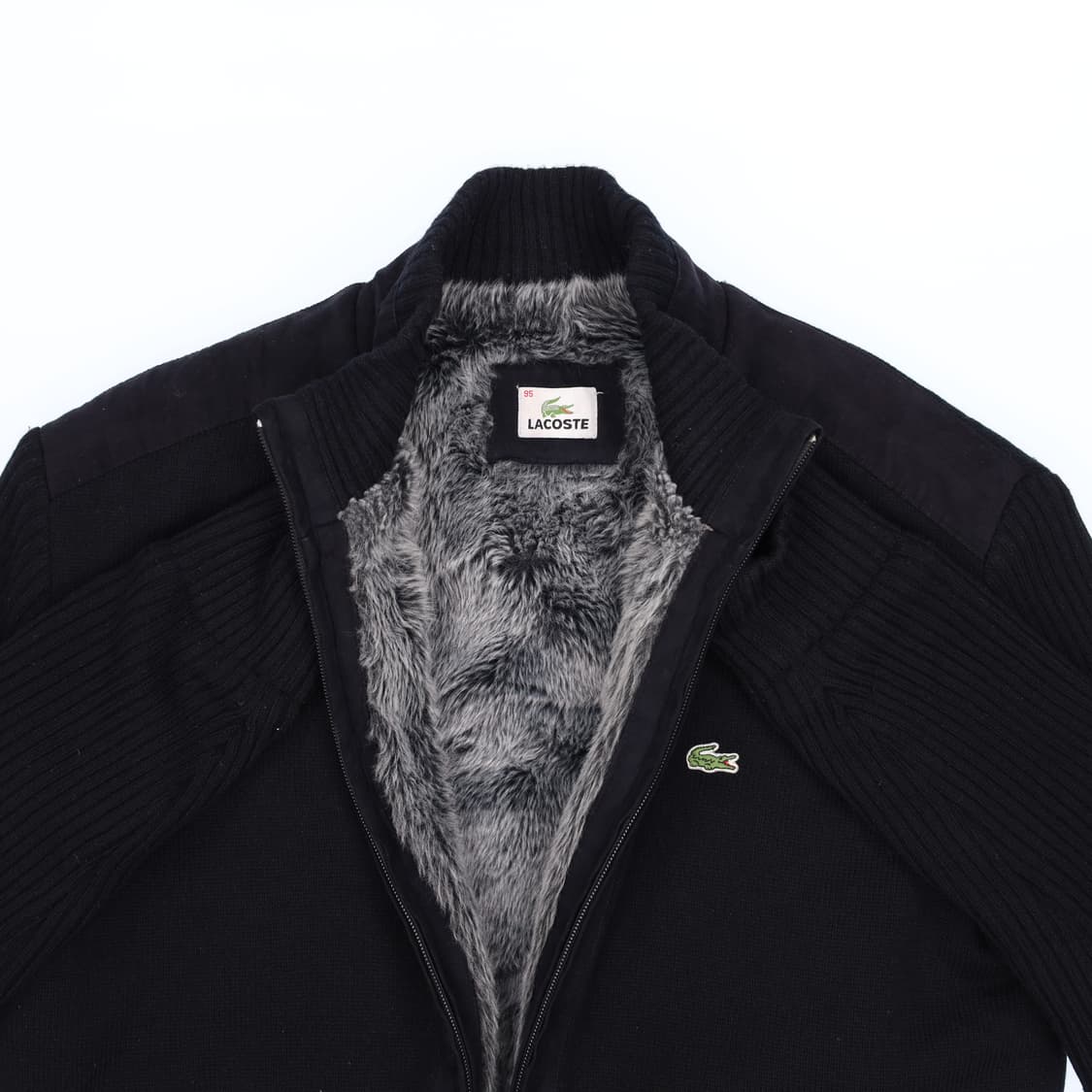 [95] 라코스테 블루종 스웨이드 혼방 니트 집업 점퍼 자켓 N6951 상품이미지4