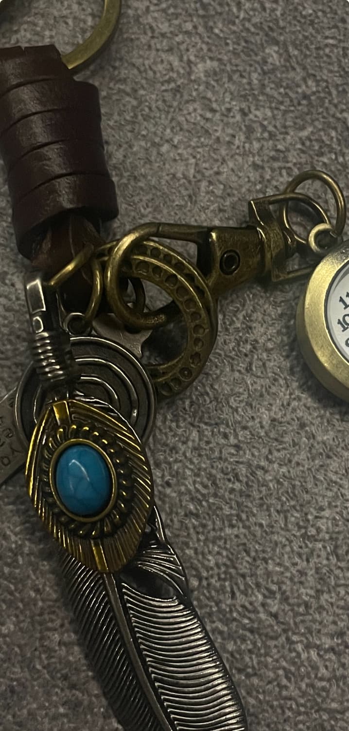 빈티지 깃털 시계 키링 상품이미지3