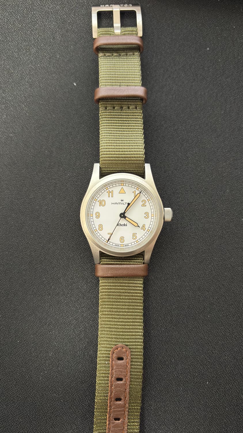 해밀턴 카키필드 쿼츠 33mm 화이트 상품이미지4