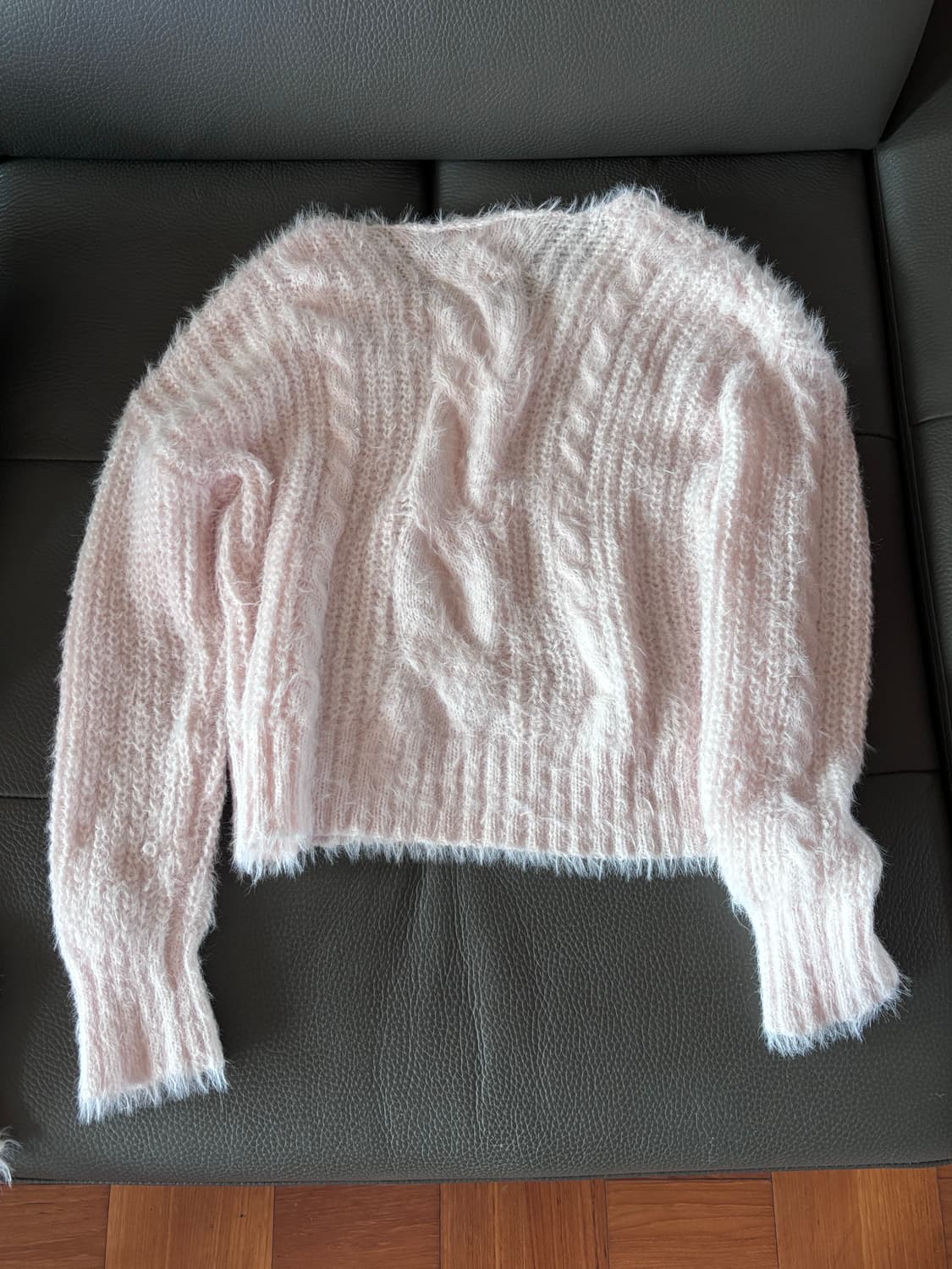 클리시어 Softy cable knit & muffler, Pink 상품이미지3