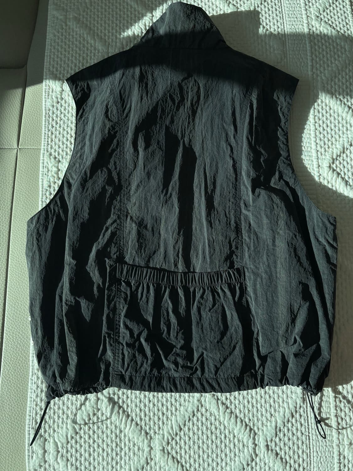 [M] IEY 이에이 레인 멀티 집업 베스트 블랙 상품이미지5