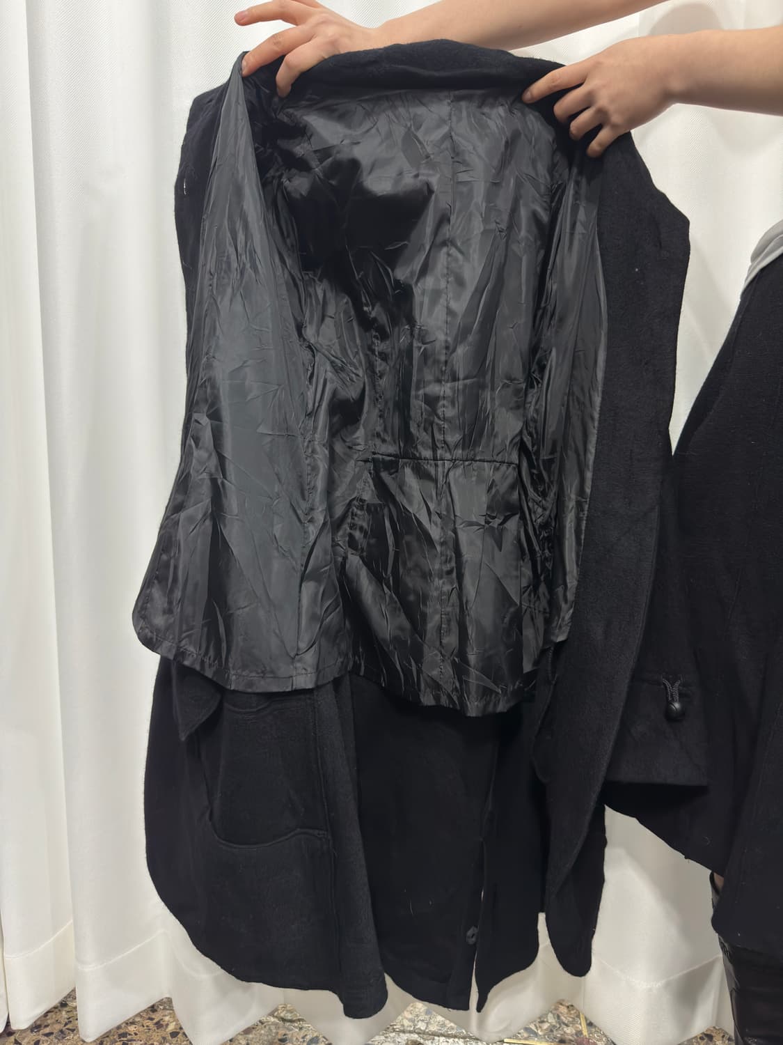 string detail button coat 상품이미지7